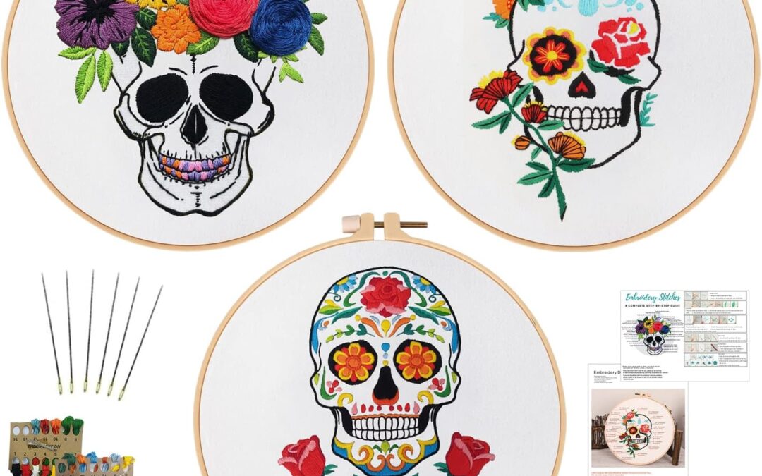 Intricate, Vibrant, and Edgy: These Sugar Skulls Are a Must-Stitch